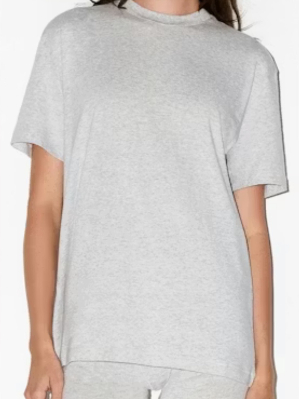 SKIMS Heather Gray Logo Tee